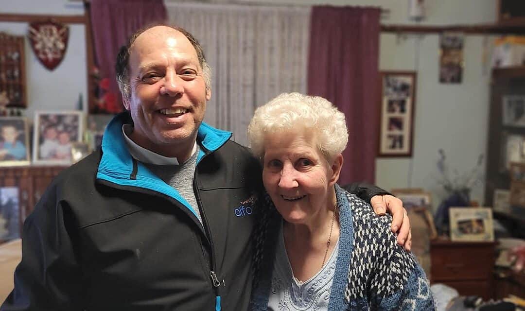 Danny and his friend barb smiling