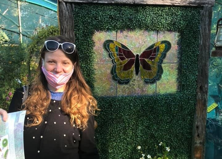 Rebecca at the Bribie Island Butterfly farm