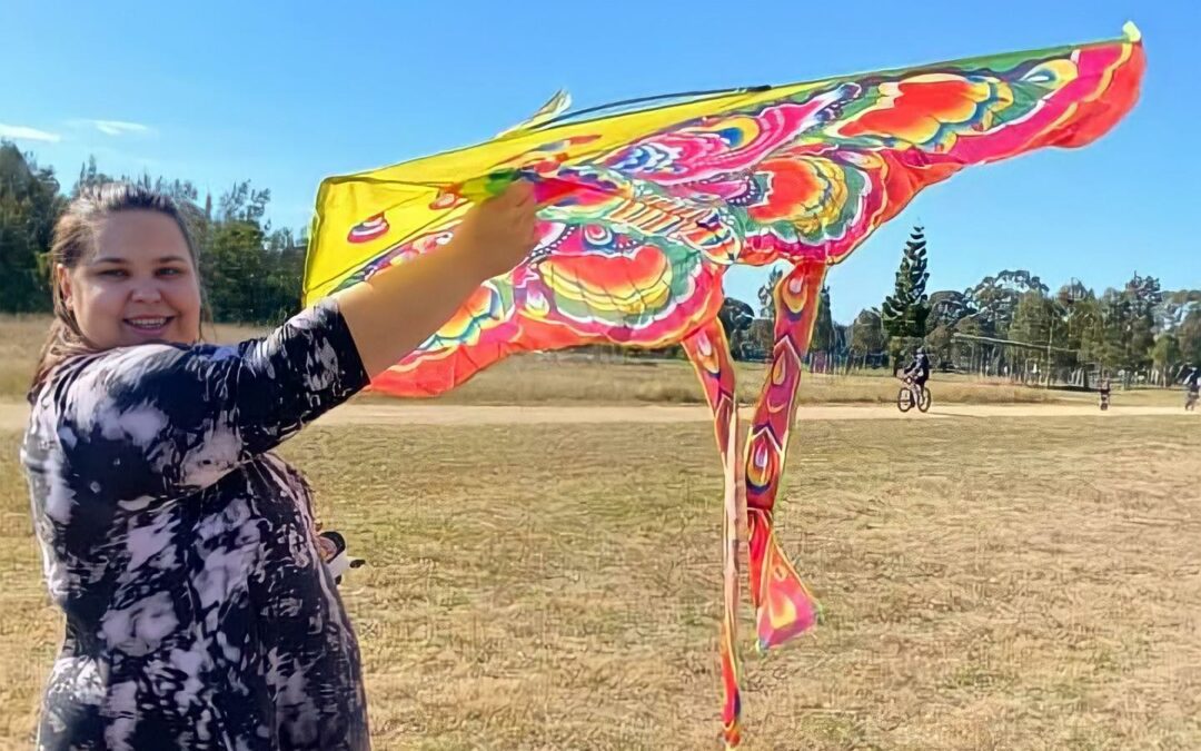 Gemma and her kite