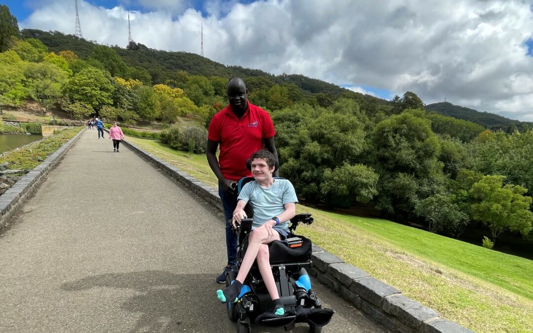 Soaking up the sun at Mount Lofty Botanic Gardens