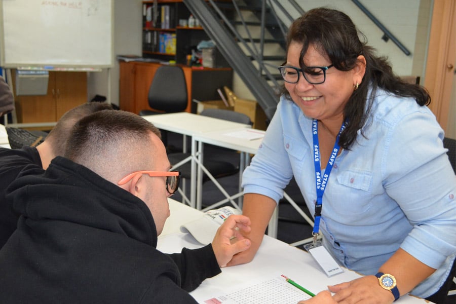 Trish from Disability Employment Services happy to help a job seeker